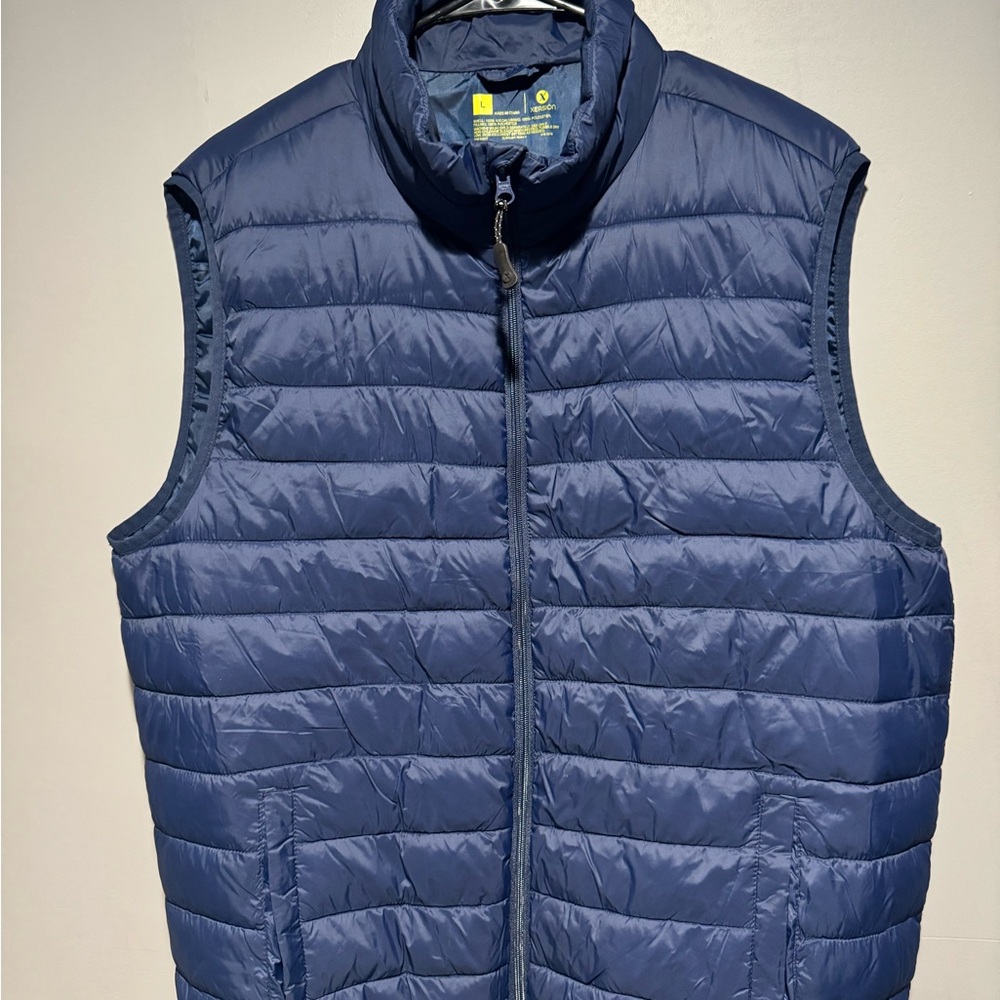 Men's Blue Quilted Vest